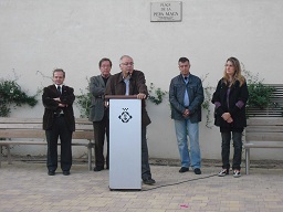 L'alcalde, Joan Antoni Baron, en un moment de l'acte inaugural