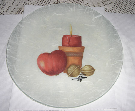 Plat amb paper d'arrÃ²s